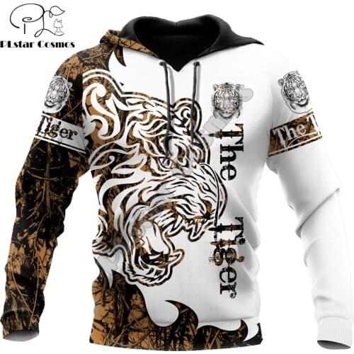 The Tiger Brown Camo Tattoo 3D All Over Printed Unisex Deluxe Hoodie Men Sweatshirt Zip Pullover Casual Jacket Tracksuits DW0284