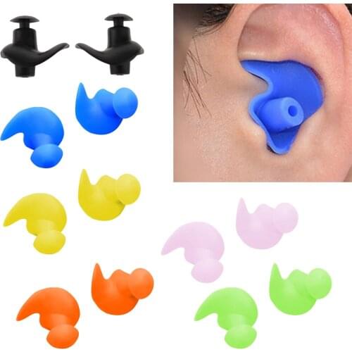 Soft Silicone Earplugs Flexible Ear Plugs Swimming Sleeping Bathing Shower