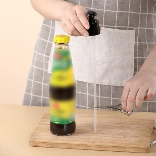 Syrup Bottle Pressure Nozzle Pump Head Squeezer Oyster Sauce Ketchup Dispensers Push-type Nozzle Pump Head Kitchen Accessories