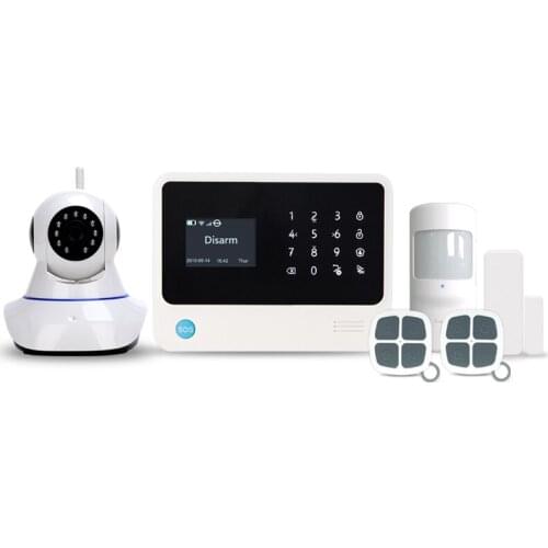 Alarm Systems Security Home IOS Android APP Control Home Security Alarm System Work with WIFI IP Camera GSM Alarm System
