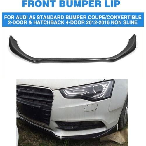 Carbon Fiber Front Bumper Lip Spoiler Chin Splitters for Audi A5 Standard Bumper Coupe Sedan Hatchback 2012 - 2016 Non Sline