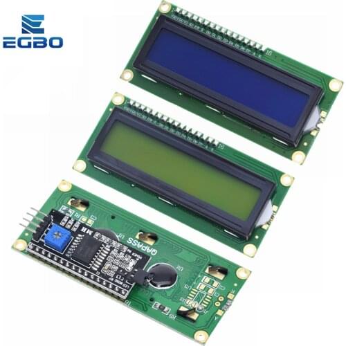 EGBO LCD1602+I2C LCD 1602 module Blue/Green screen PCF8574 IIC/I2C LCD1602 Adapter plate