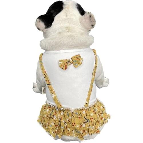 French Bulldog Dress Summer Pet Dog Clothes Skirt Pomeranian Poodle Bichon Schnauzer Pug Dog Clothing Apparel Shiba Inu Costumes