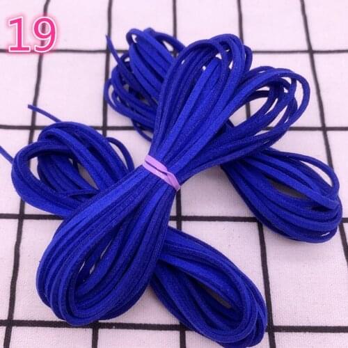 5yards/3 mm Flat Faux Suede Braided Cord Korean Velvet Leather Handmade Thread String Rope For DIY Jewelry Making Supplies #19