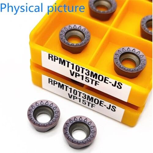 RPMT10T3 MOE JS VP15TF CNC Milling Tools Carbide Insert Lathe Cutter Tool Turning Insert Processing Stainless Steel and Steel
