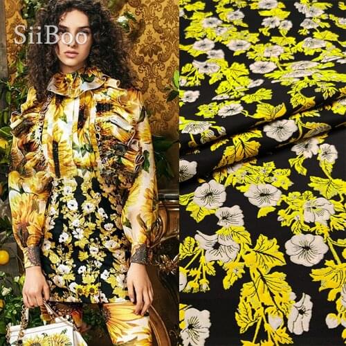 European fashion floral printed structured yarn dyed metallic jacquard brocade fabric for women trench coat dress tissu SP6042