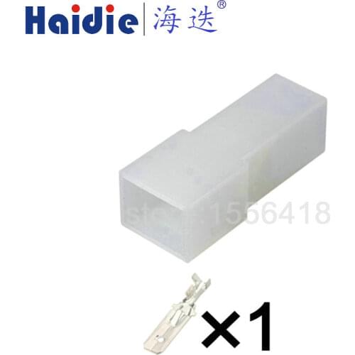 5sets 1pin 6.3mm Auto electric plastic housing plug harness cable connector 180916