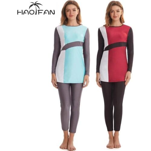 2020 Muslim Swimwear Burkini Islam Swimsuit Bikini Beachwear Modest Swimwear Plus Size Islamic Swimsuit Maillot Islamique Burkin