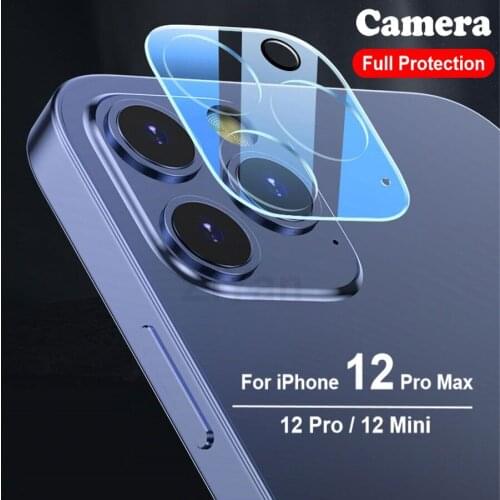 3D Tempered Glass Camera Lens Screen Protector For IPhone 12 Mini Pro Max Full Cover Protective Glass Film For iPhone 11 Pro Max