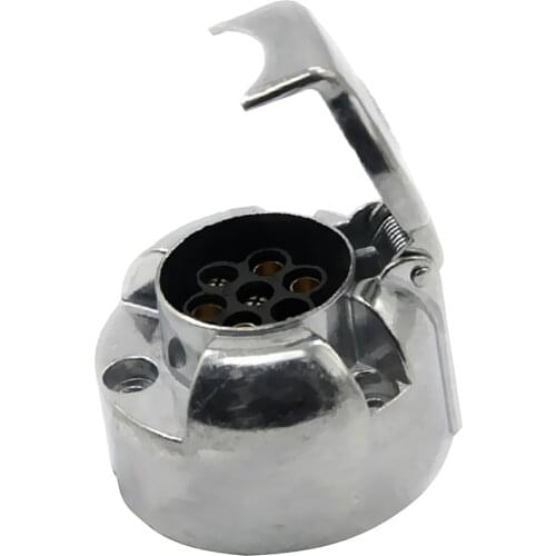 7 Pin Aluminium Plug For Caravan Truck Boat Trailer Towbar Wiring Adapter