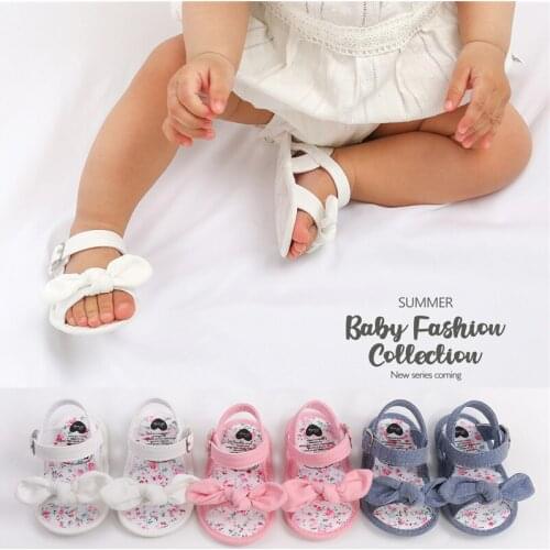 1-6T Baby Girls Kid First Walking Shoes Floral Printed Pattern Non-slip Summer Outdoor Childrens Sandals Toddlers Princess