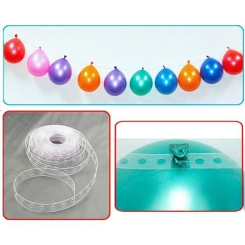 Hot Sale! Balloon Chain 5m Plastic Wedding Party Decorating Arch Connect Strip Balloon Chain Holder Tape