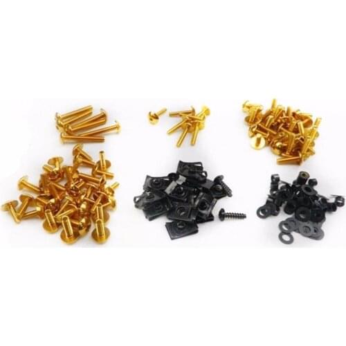 Gold Motorcycle Sportbike Fairing Bolt Kit Body Fasteners Clip Screws YZF GSXR