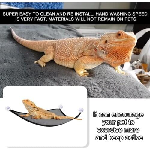 Hammock Chair With Suction Cup For Reptile Lizard Gecko Climbing Triangle Net GECKO SNAKE HERMIT CRAB BED ENTERTAINMENT PLACE