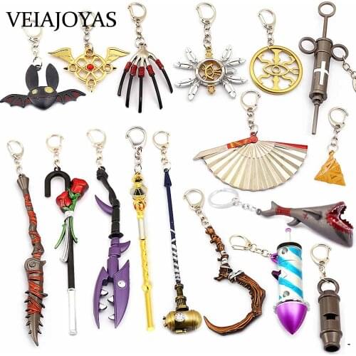 Hot Game Identity V Keychains Cartoon The Fifth Personality Whistle Hand Sword Mechanic Coordinator Pendant Car Keyring llaveros