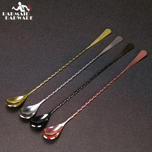 Stainless Steel Cocktail Bar Spoon Hoffman Drink Mixer Bar Stirring Mixing Spoon Stirrer