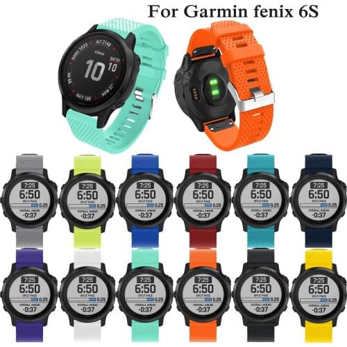 Fashion Watchband For Garmin Fenix 5S soft sport Silicone Band For Garmin Fenix 6S smart Watch Quick Release Easyfit Wrist Strap