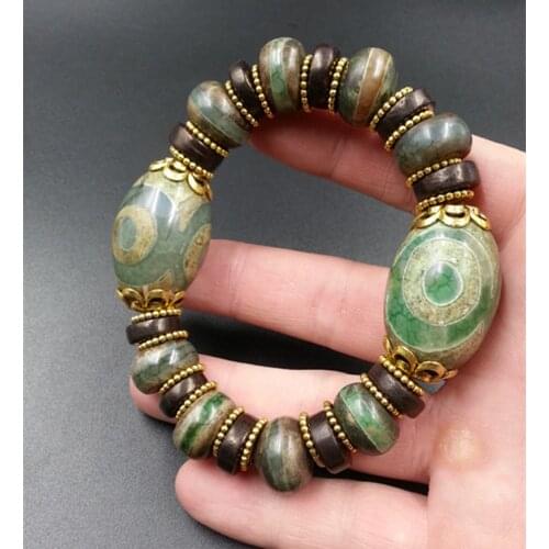 Natural Dragon Agate Chalcedony Bracelet for men bracelets crystal bracelet jade beads bracelet jade Tibet Dzi Bracelet
