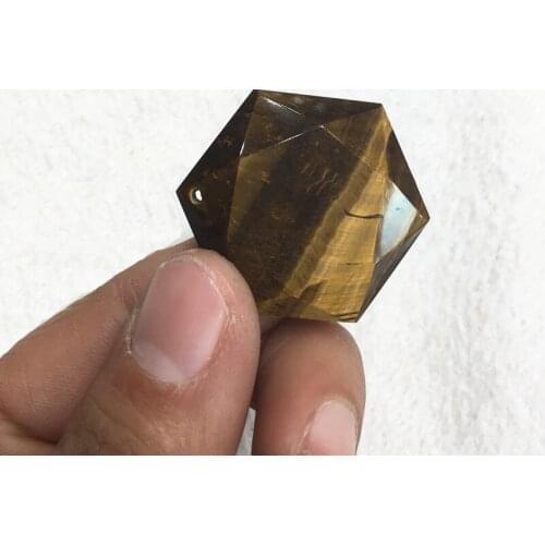 Natural Tiger eye stone carved star of David Rock crystal spiritual Reiki Healing