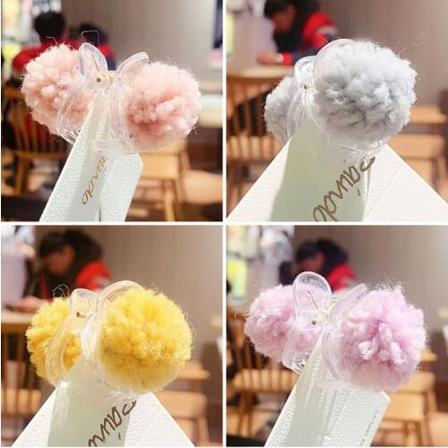 New Winter Children Cute Candy Nylon Small Claw Clamp Girls Sweet Ornament Hair Clips Kids Lovely Hair Accessories