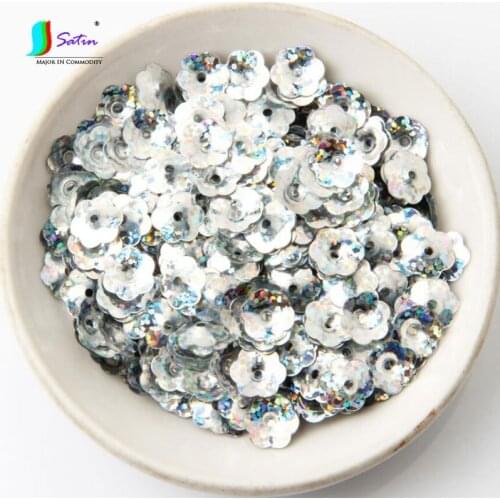 Wholesale 10mm/1cm 900pcs DIY Accessories Torus Flower Sequins Clothing Skirt Bag Shoes Jewelry Silver Sequins A0069F