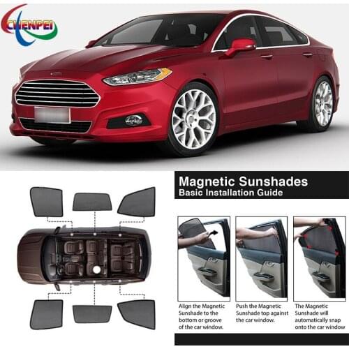 For Ford Mondeo 2013 Car Full Side Windows Magnetic Sun Shade UV Protection Ray Blocking Mesh Visor Car Decoration Accessories