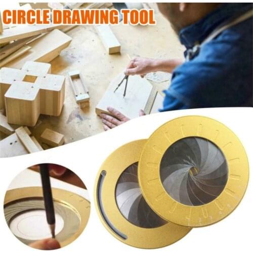 Stainless Steel Plotting Compass Adjustable Drawing Ruler Creative Drafting Circle Tool Round Measurements Tools for Woodworking