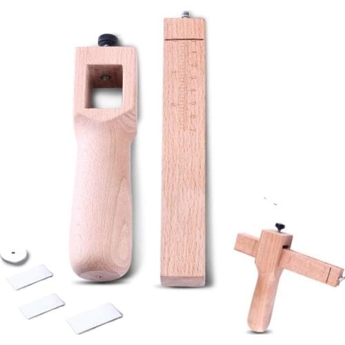 Adjustable Leather Craft Cutter Strap Belt DIY Hand Cutting Tools Wooden Strip Cutter With 3 Sharp Blades New Arrival