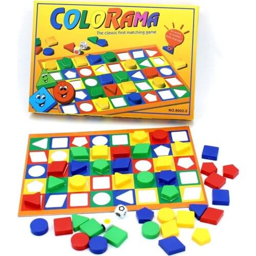 Montessori Shape Color Geometric Chess Sorter Toy Memory Training Color Sensory Memory Chess Educational Toys For Children Kids