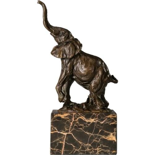 Animal Sculpture Little Elephant Statue Hot Cast Bronze Modern Wildlife Art Childrens Room Study Decor Birthday Gift