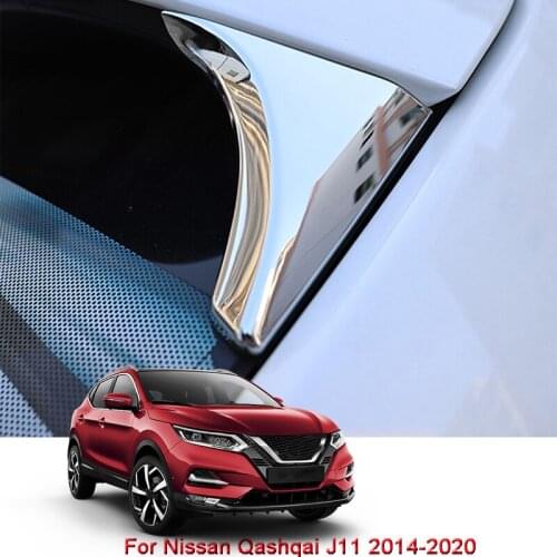 QCBXYYXH Car Styling Car Tail Spoiler Triangle Sequins For Nissan Qashqai J11 2014-2020 Exterior Decoraion Sequins Accessory