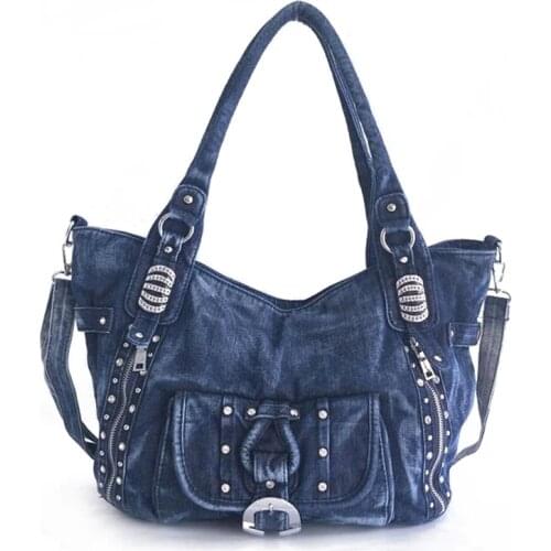 High Quality Denim Women Handbag Casual Large Capacity Hobos Bag Hot Sell Female Jeans Totes Bolsas Shoulder Bag bolsa feminina