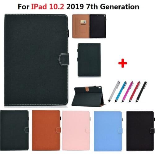 Slim Candy Color For iPad 10.2 Case 2019 For IPad Case 7th Generation A2200 A2198 A2232 Fundas With Free Stylus For iPad 10 2