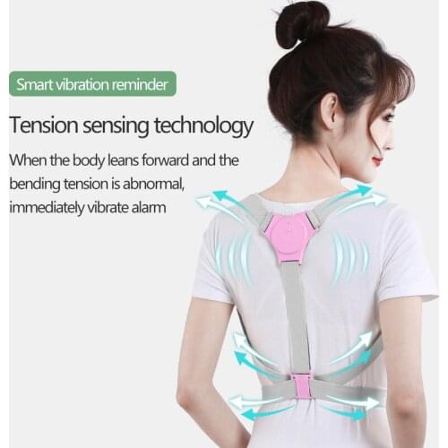 Smart Back Straightener Posture Corrector with Intelligent Sensor Vibration Reminder Adjustable Back Posture Brace