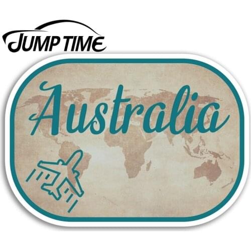 Jump Time Australia Vinyl Stickers Oz Fun Travel Sticker Laptop Luggage Decal Truck Window Car Wrap Car Accessories