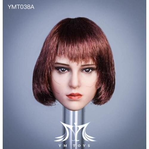 YMT038 1/6 Female Marty Head Sculpture with Hair Transplant Fit 12" Female Action Figure Body In Stock