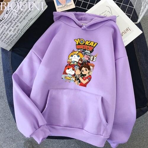 Yo-Kai Watch Hoodie Winter Oversized Cartoon Anime Print Clothes Sweatshirt Kawaii Harajuku Hoodies Women Long Sleeve Streetwear