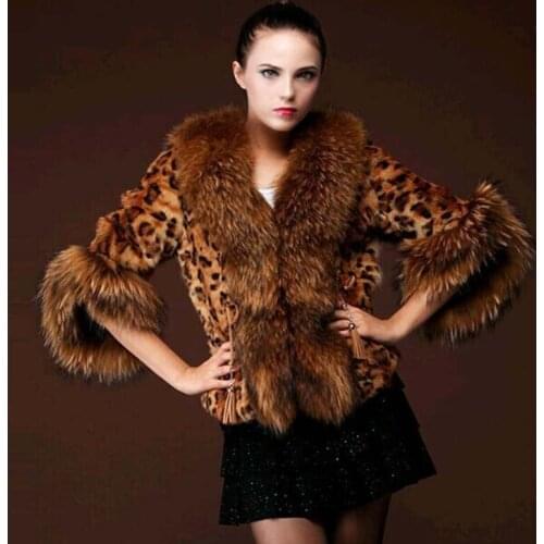 Elegant Leopard Print Faux Fur Coat Women 2020 Autumn Winter Warm Soft Parka Overcoat Female Plush Casual Outwear Coat Top