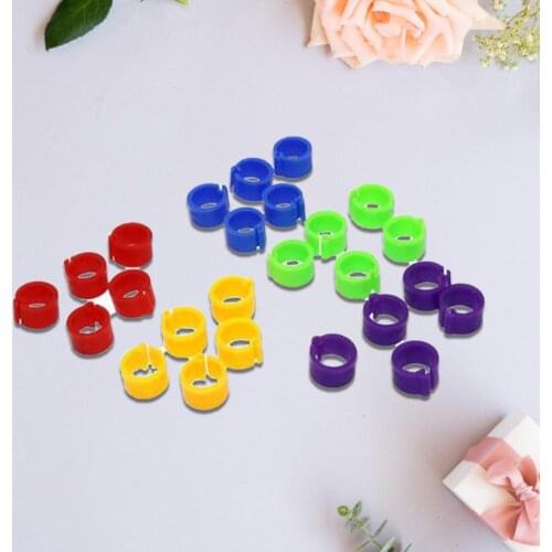 100Pcs 8mm Identification Opening Leg plastic Foot Rings For Poultry Birds Poultry Leg Ring Anti-lost Suitable For Small Birds