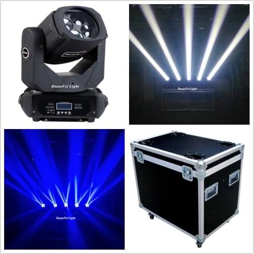 4pcs+Flightcase) disco light beam moving head led 4x25w mini super beam led lyre dj moving head dmx