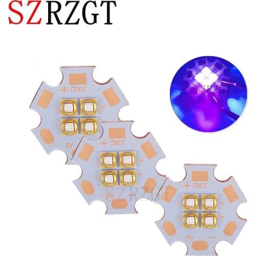 5pcs 10W 3535 4LEDs UV Ultraviolet 380nm 395nm High Power LED Emitter Chip Diode 3V 7V 12V 120 degree