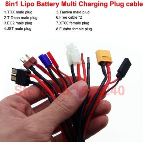 8in1 multi-fuction lipo battery charging cable RC Spare Parts for IMAX B6 B6AC B6 mini Balance Charger