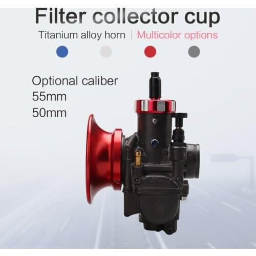 Alconstar- 55mm Motorcycle Motocross Carburetor Air Filter Cup Horn Cup Wind Cup for Keihin PWK30/32mm 34mm Competitive Moto ATV