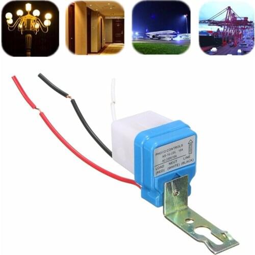 Automatic Auto On Off Photocell Street Light Switch DC AC 220V 50-60Hz 10A Photo Control Photoswitch Sensor Electrical Switch