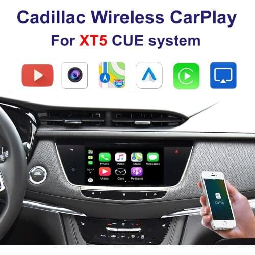 Wrieless Car Carplay interface support Iphone Android Auto Youtube video For 2014-2020 Cadillac XT5