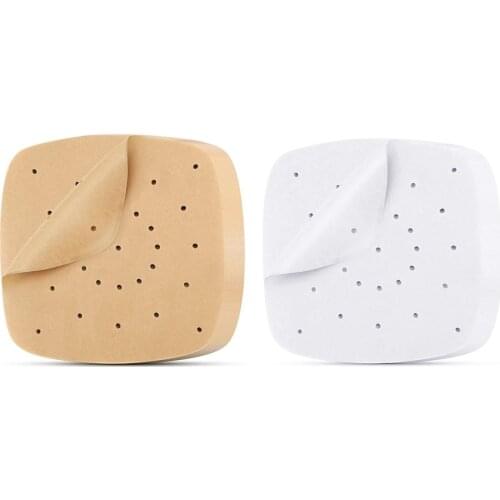 AD-Air Fryer Parchment Paper White Square Air Fryer Lining / Steamed Sheepskin Lining / Breathable Fryer