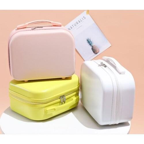 PC Material Suitcase 14 Inches Luggage Makeup mini storage bag handbag female handbag portable lady new professional high qualit