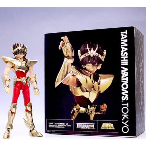 Bandai Saint Seiya EX Tamashii Nations Tokyo Limited Pegasus Seiya Shinsei Bronze GOLDEN Cloth Action Figure Model Toys Gift