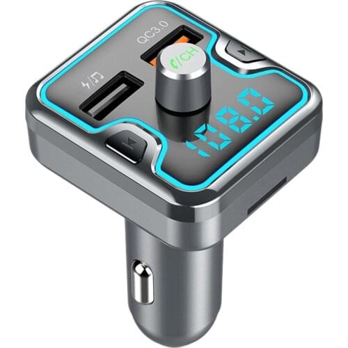 Bluetooth FM Transmitter,Car Bluetooth Hands Free MP3 Player With 2 USB Ports For Smartphones Audio Players