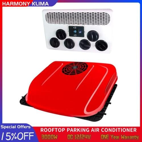 HK-4000 Universal Rooftop Overhead All-In-One Intergrated Battery/DC Powered Parking Air Conditioner For Truck/RV/Van/Sailboat